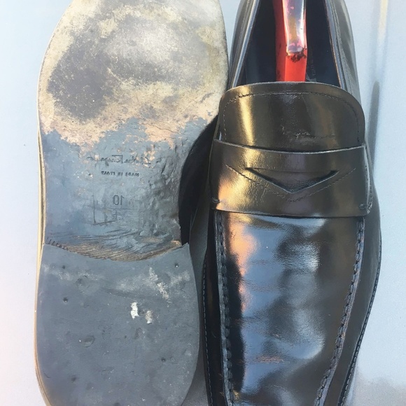 Salvatore Ferragamo Black Leather Penny